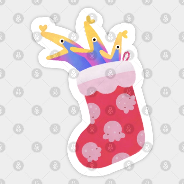 Christmas ribbon eel Sticker by pikaole